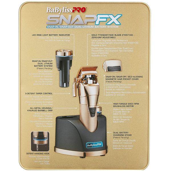 BaByliss Pro FX890GI SnapFX Gold Clipper