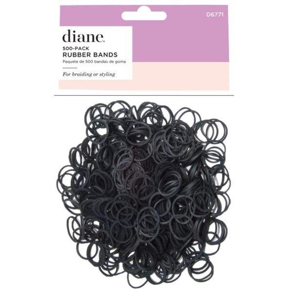 Diane Rubber Bands Black 500-Pack