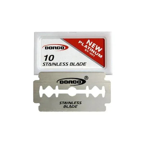 Dorco ST301 Platinum Extra Double Edge Razor Blade, 100 Blades
