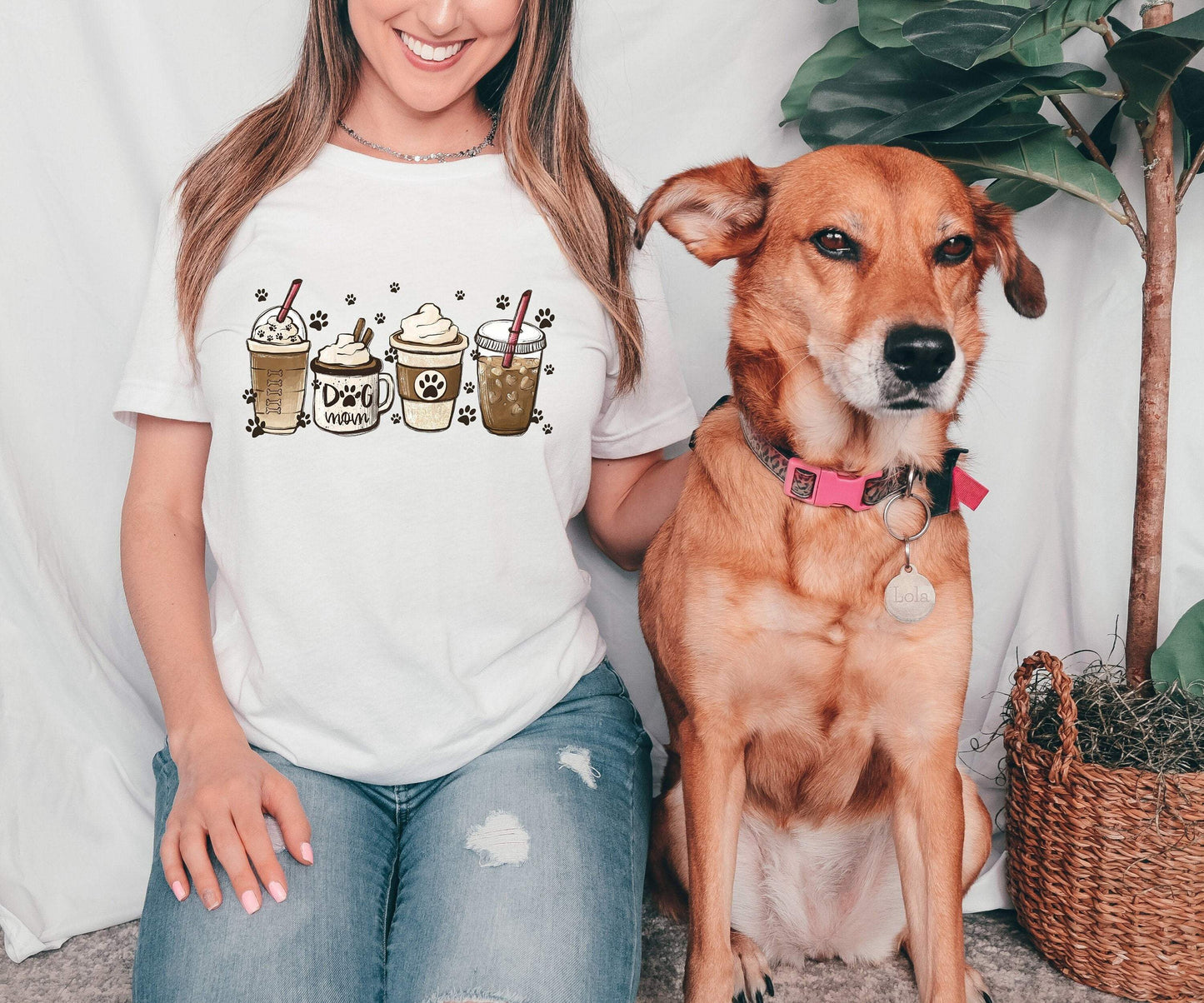 Dog Mama shirt 100% Cotton T-shirt High Quality