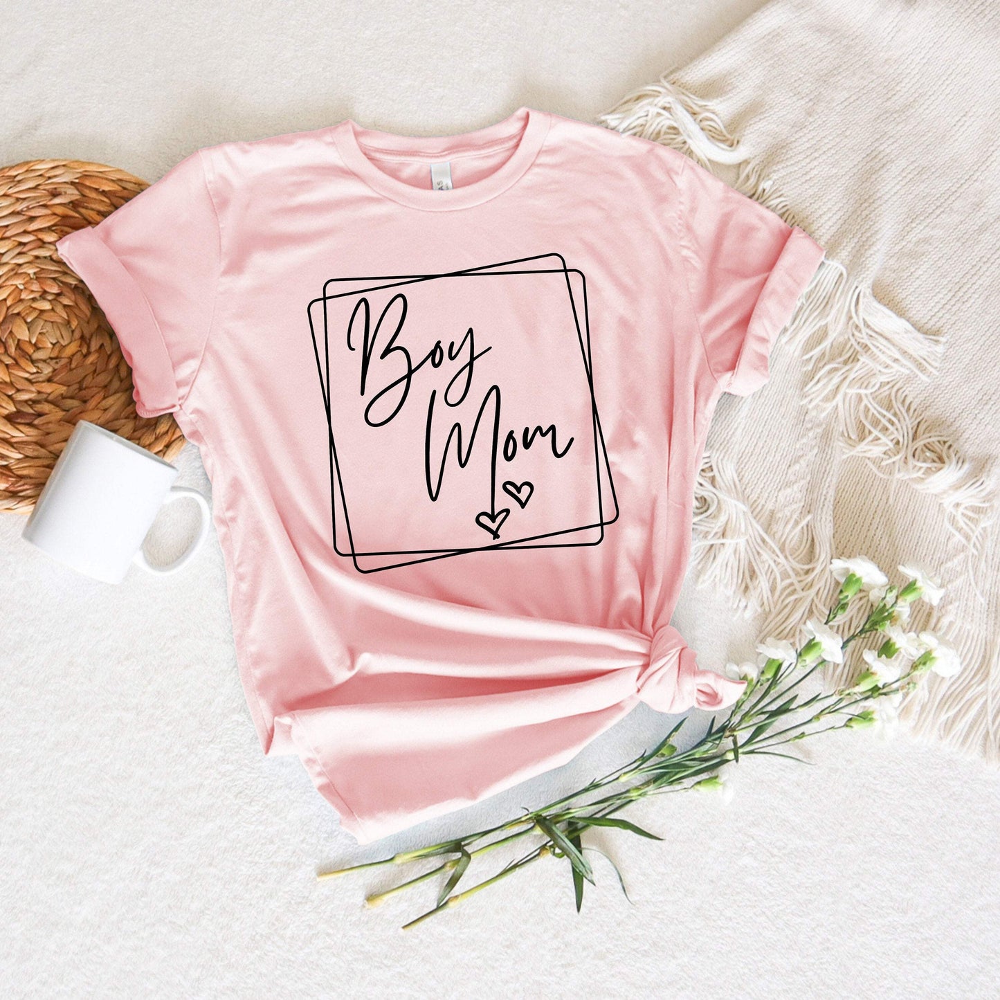 Boy Mom Frame shirt 100% Cotton T-shirt High Quality