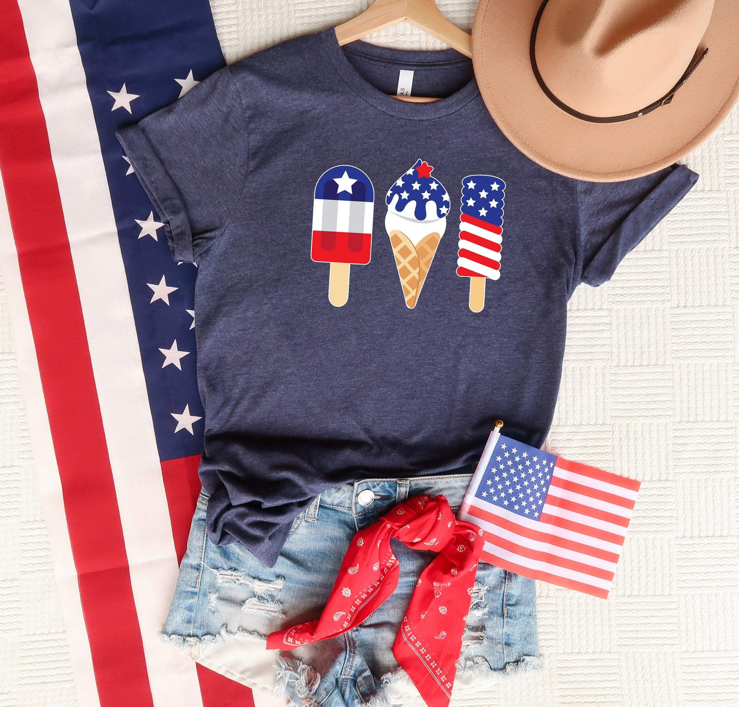 America Ice Cream shirt 100% Cotton T-shirt High Quality