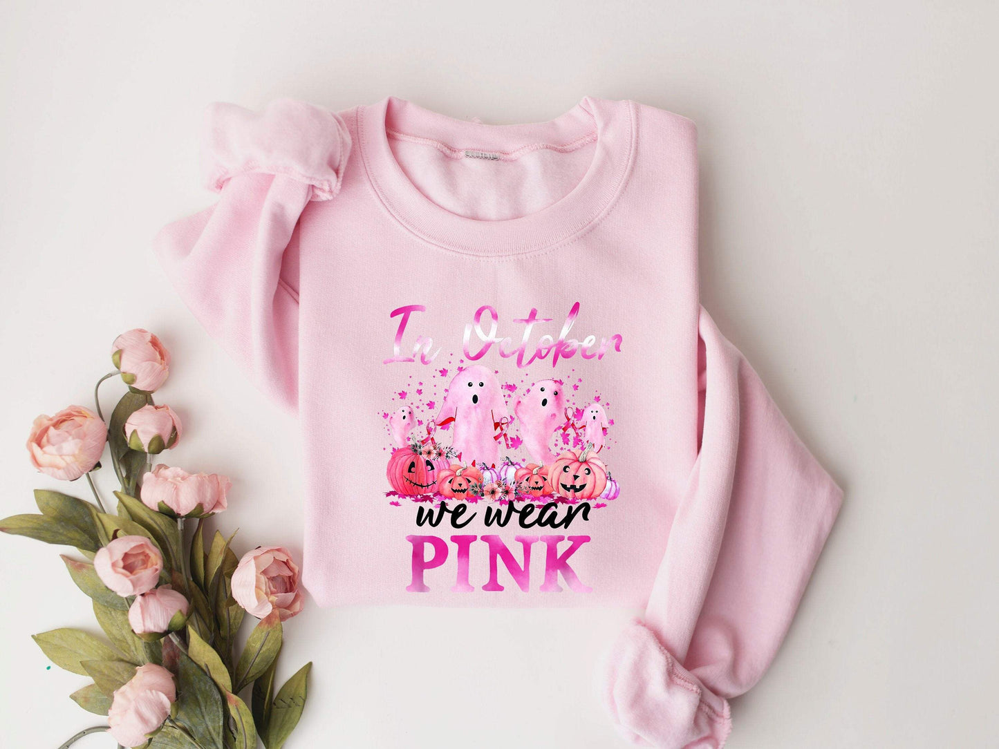 In October We Wear Pink shirt 100% Cotton T-shirt High Quality