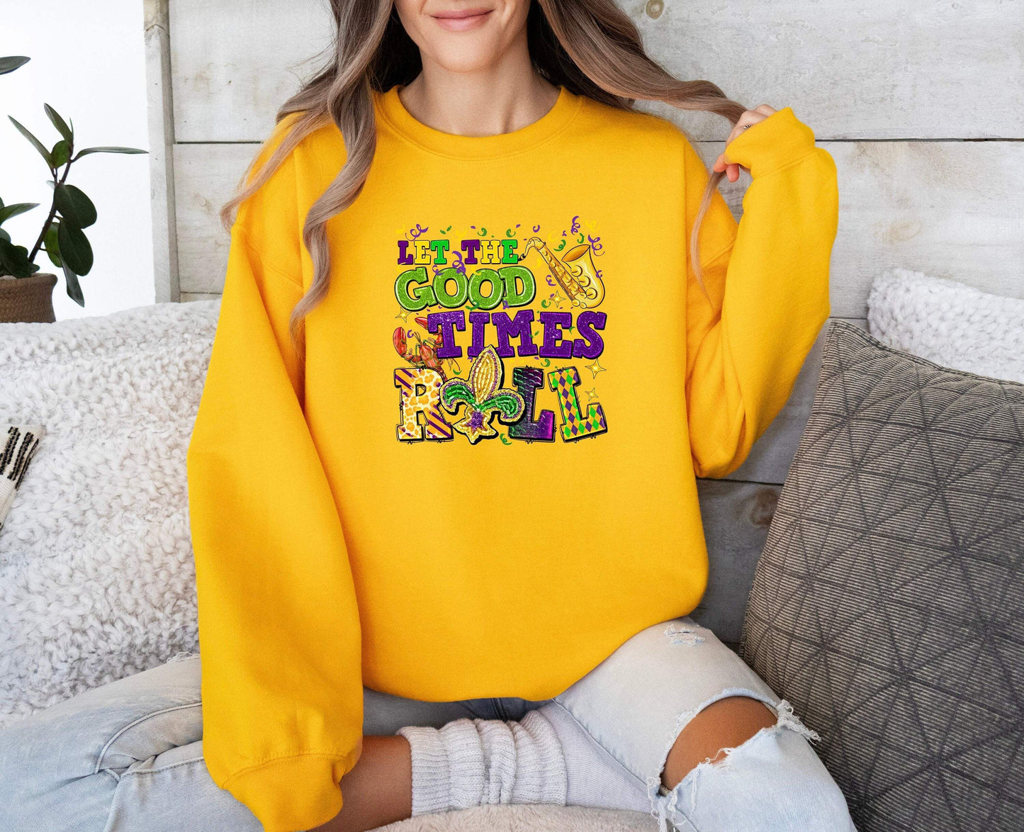 Let The Good Times Roll 100% Cotton T-shirt High Quality