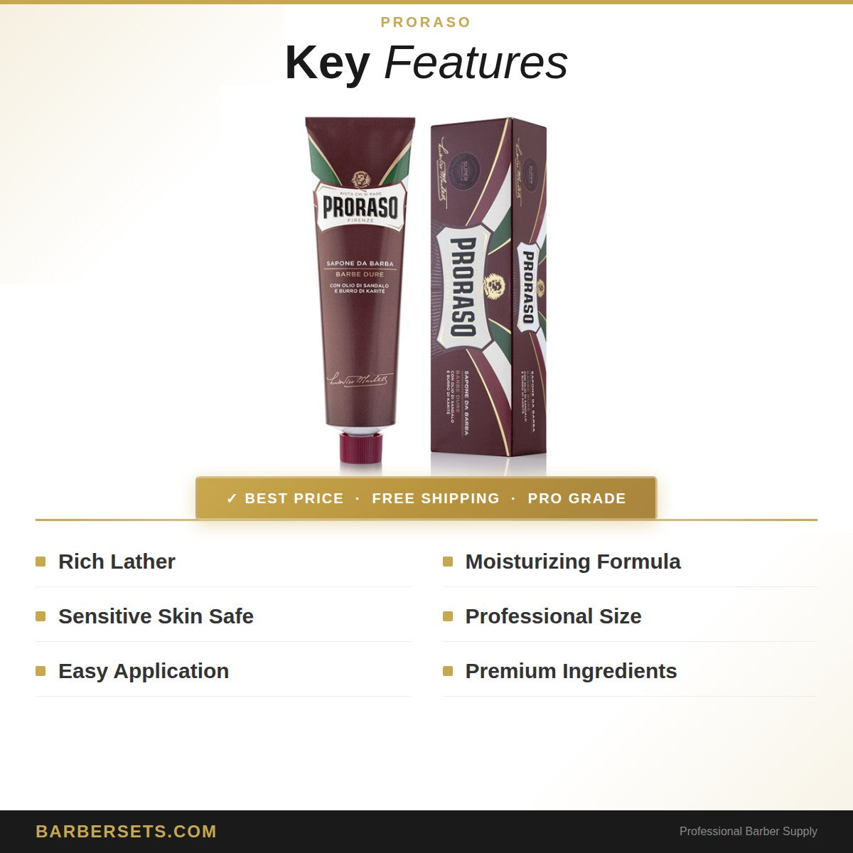 Proraso Shaving cream in tube Red 150ml