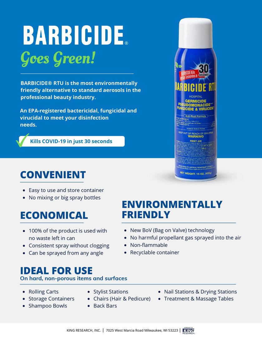 Barbicide RTU Non-Aerosol Disinfecting Spray 15 oz