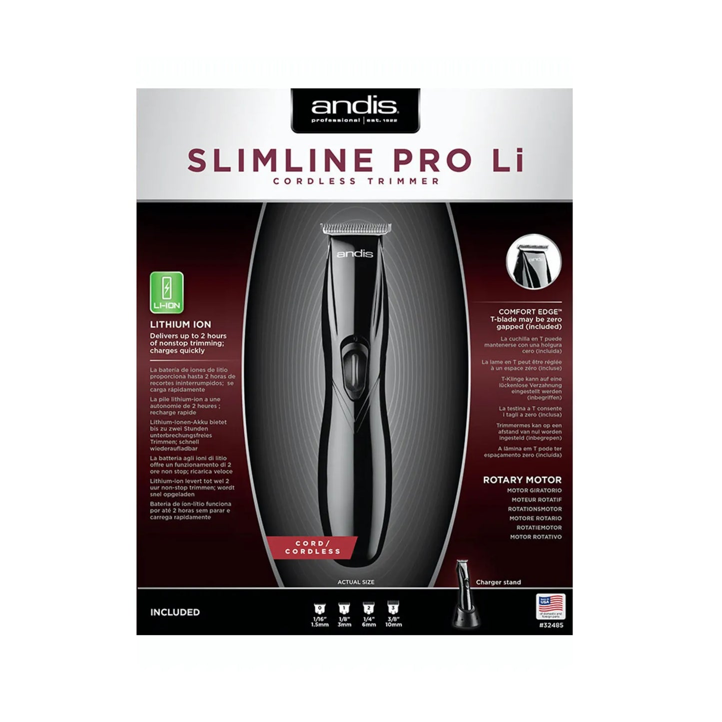 Andis Slimline Pro Li Trimmer - Black Trimmers