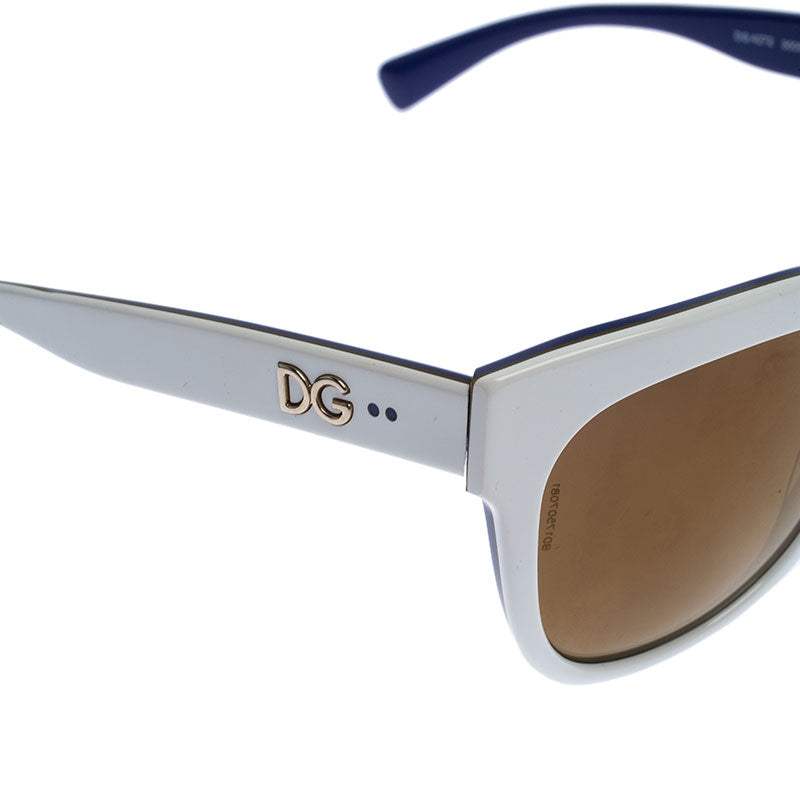 Dolce and Gabbana DG 4272 3005-F9 - Top White-Gold-Blue by Dolce and Gabbana for Women - 53-20-140 mm Sunglasses