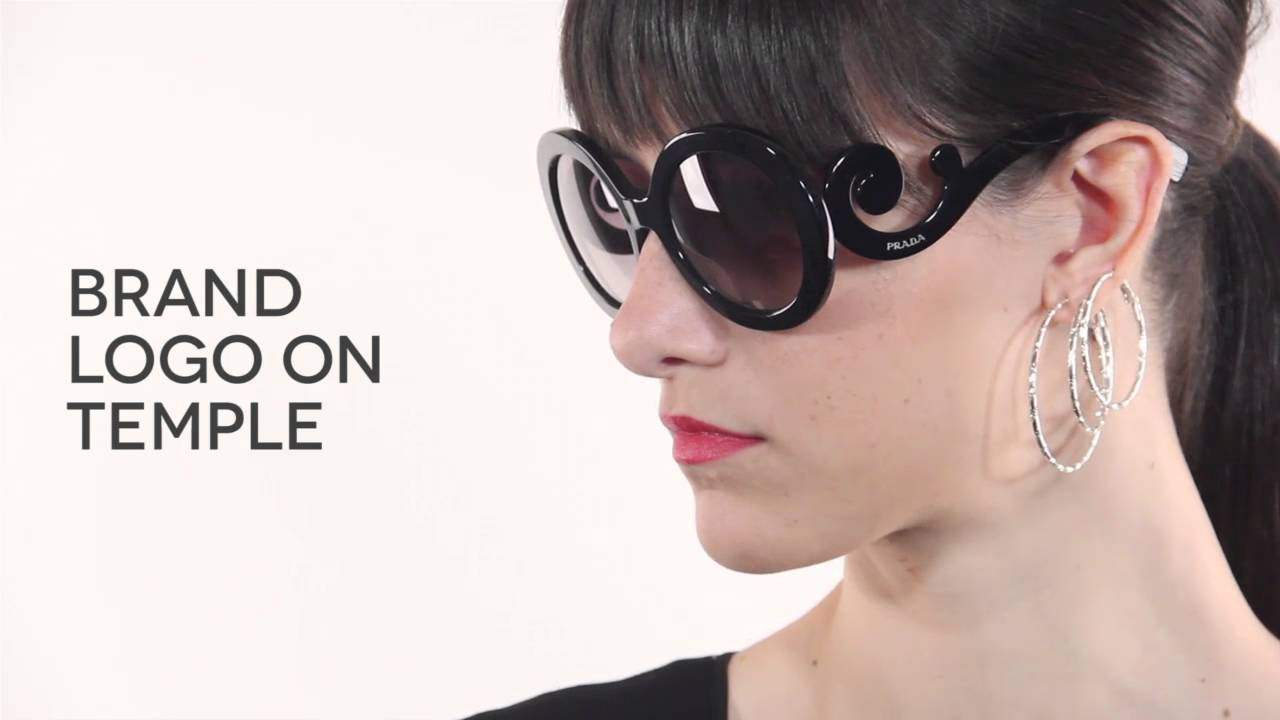 Prada SPR 27R UBT-0A7 - Ebony Malabar-Grey Gradient by Prada for Women - 55-22-135 mm Sunglasses