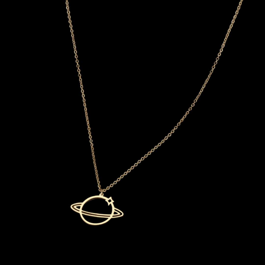 Return to Saturn Necklace - Gold