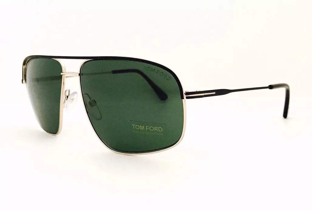 Tom Ford TF467 02N Justing - Matte Black Gold-Green by Tom Ford for Unisex - 60-14-140 mm Sunglasses