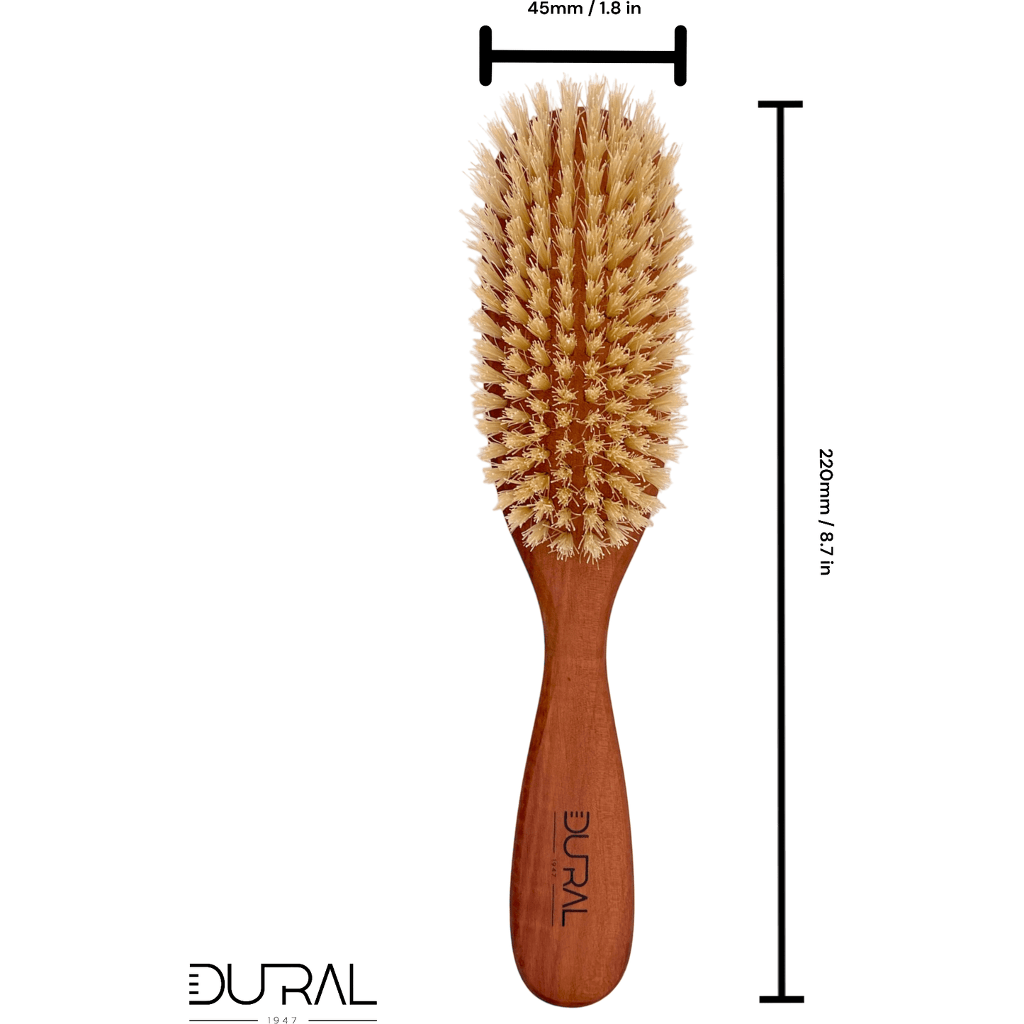 Dural Pear Wood big oval hair brush with natural bristles