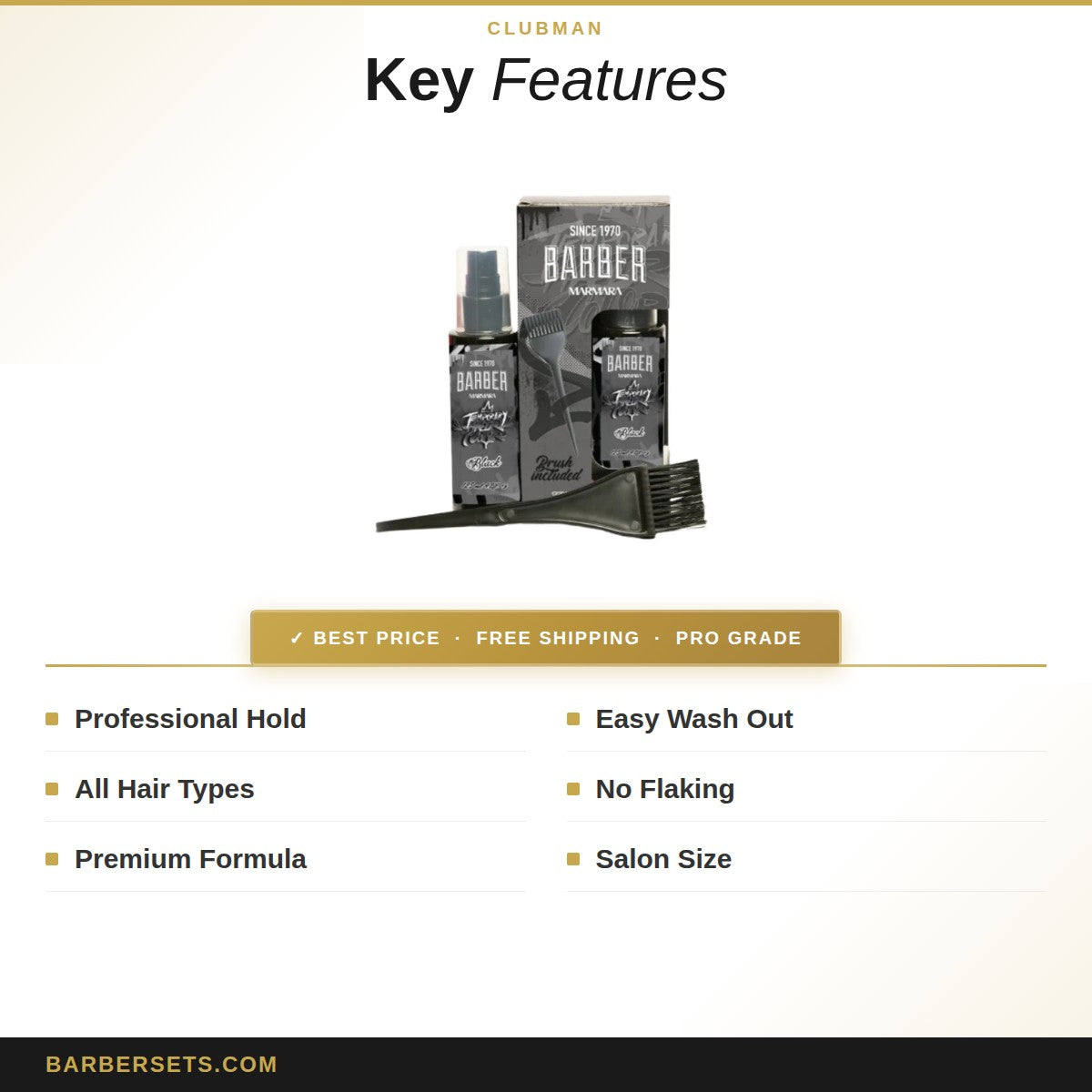 CLUBMAN Reserve Temporary Color Gel 3oz Black