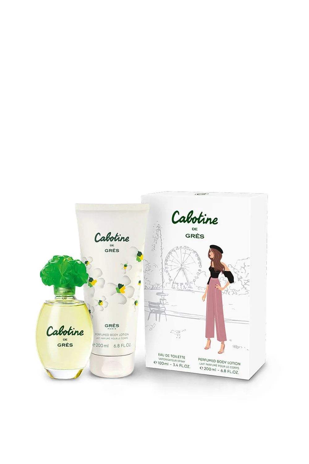 Cabotine by Parfums Gres for Women - 2 Pc Gift Set 3.4oz EDT Spray, 6.8oz Body Lotion
