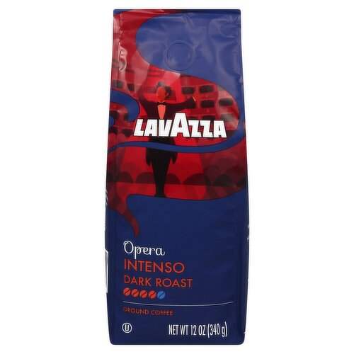 Intenso Dark Roast Ground Coffee by Lavazza for Unisex - 12 oz Coffee