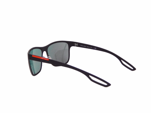 Prada SPS 57Q TFZ-9Q1 - Grey Rubber-Dark Grey Blue Red by Prada for Men - 58-16-140 mm Sunglasses