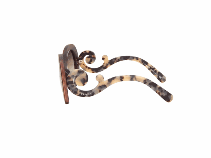 Prada SPR 27R UBT-0A7 - Ebony Malabar-Grey Gradient by Prada for Women - 55-22-135 mm Sunglasses