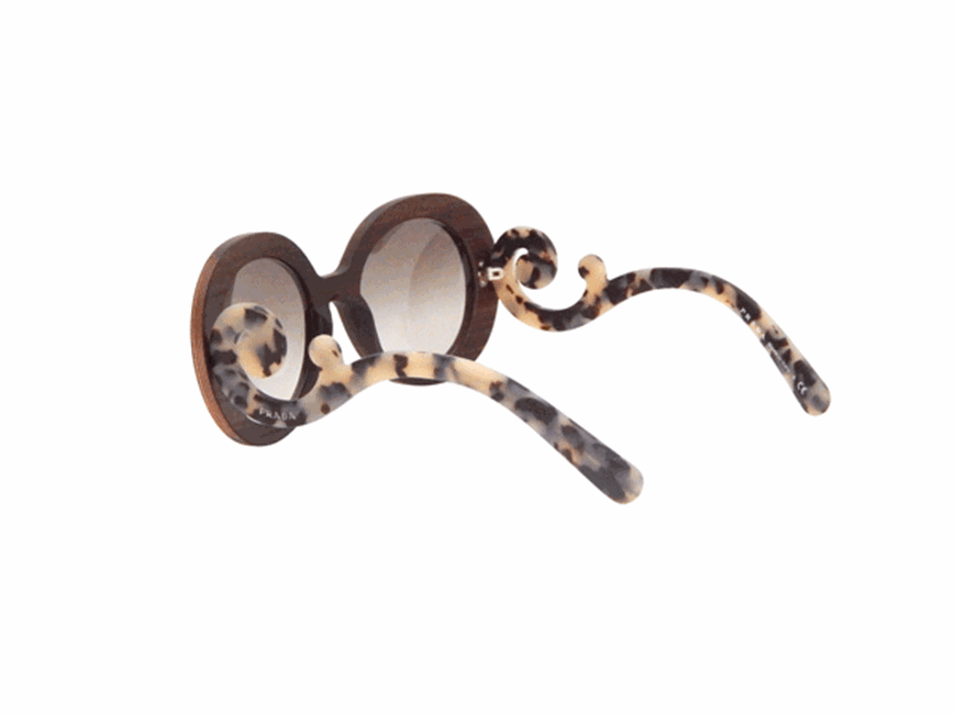 Prada SPR 27R UBT-0A7 - Ebony Malabar-Grey Gradient by Prada for Women - 55-22-135 mm Sunglasses