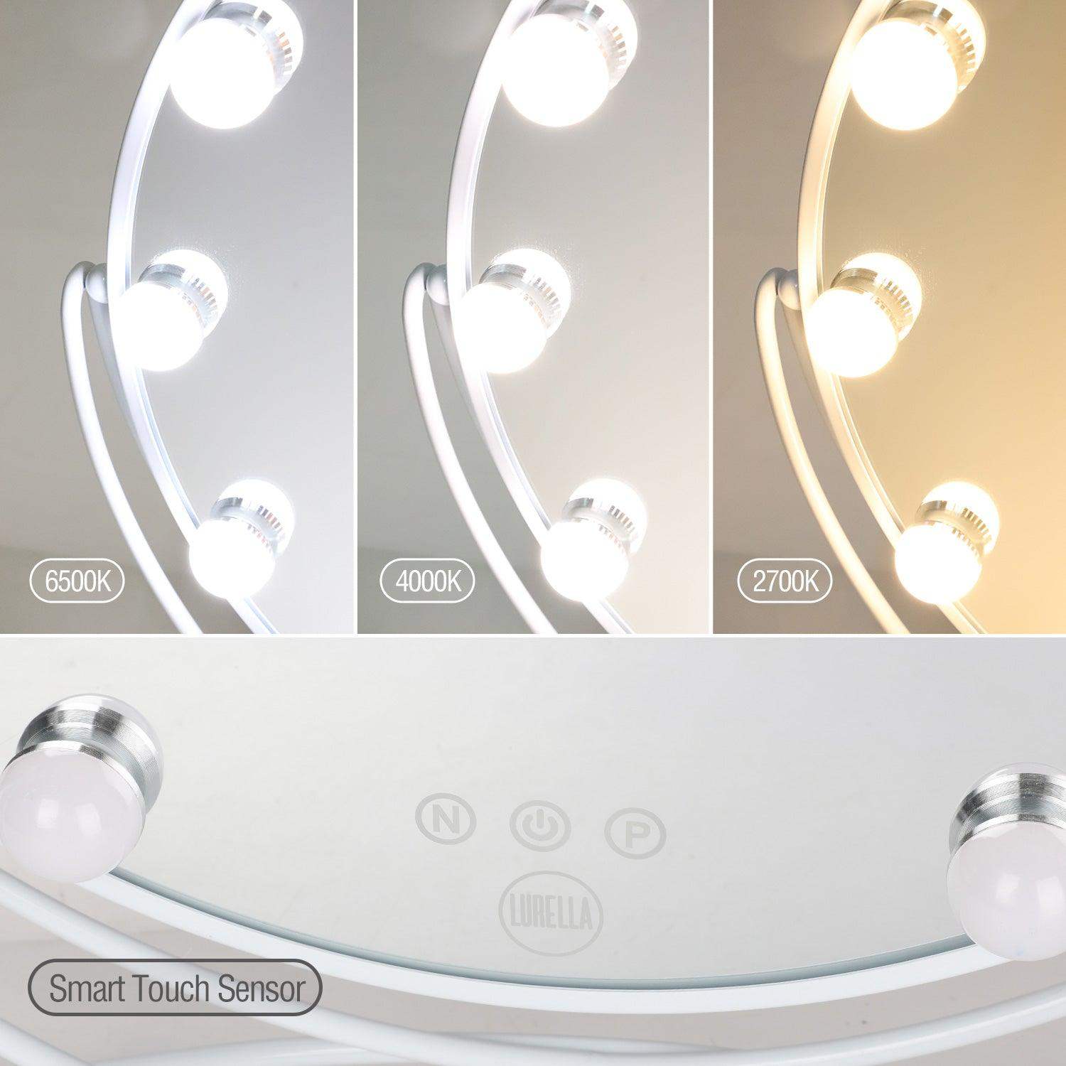 11 Bulb Round Vanity Mirror - Avalanche - BarberSets