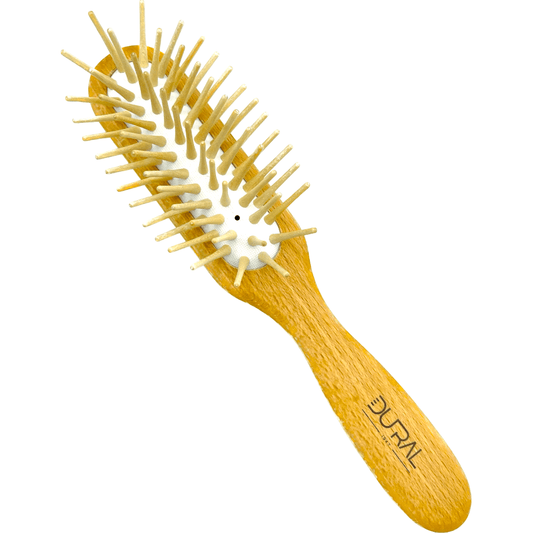 Dural Beech wood rubber cushion hair brush with long wooden pins