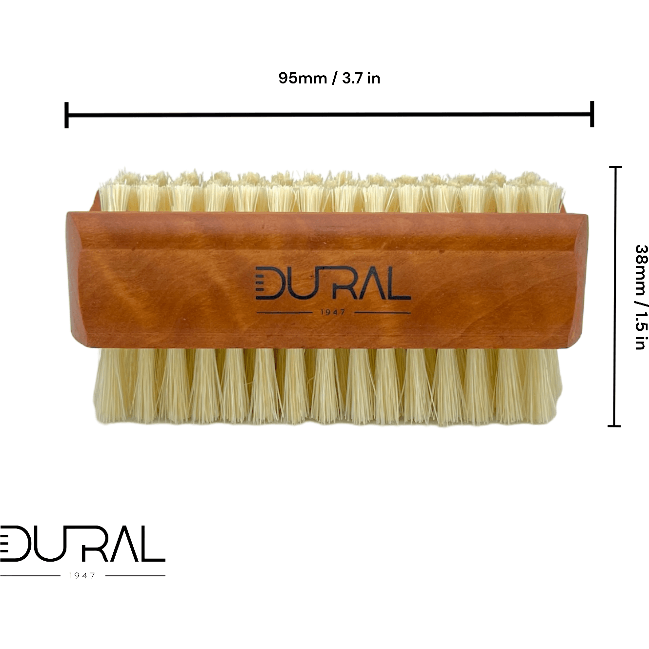 Dural Plywood hand & nail brush with pure Tampico fiber - 4/6 rows