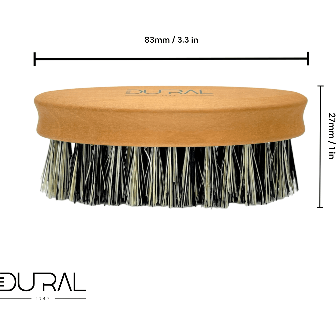 Dural Pear wood beard brush with pure Tampico fiber - Halal compliant & Vegan