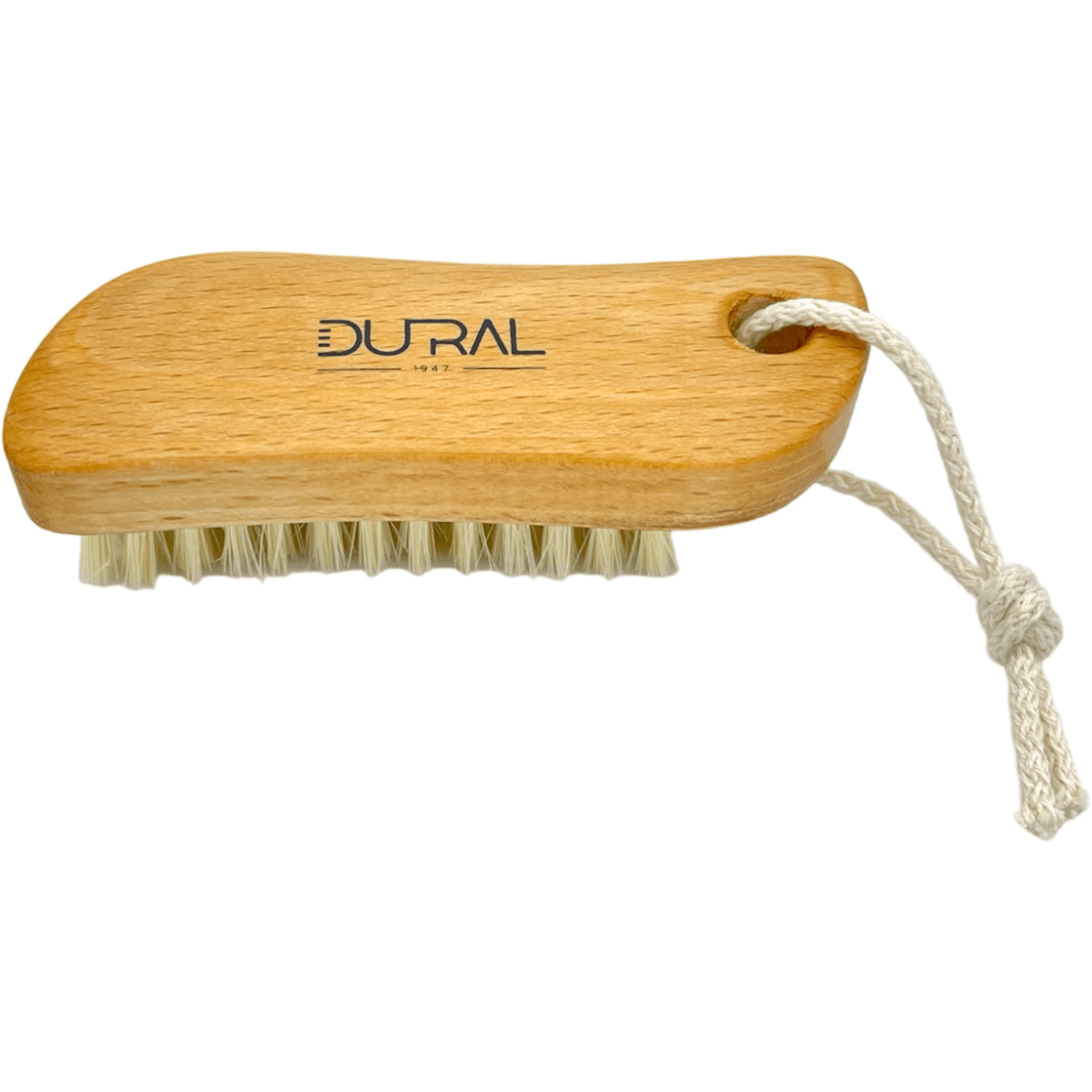 Dural Beech wood ergonomic hand brush with pure natural bristles and cotton cord
