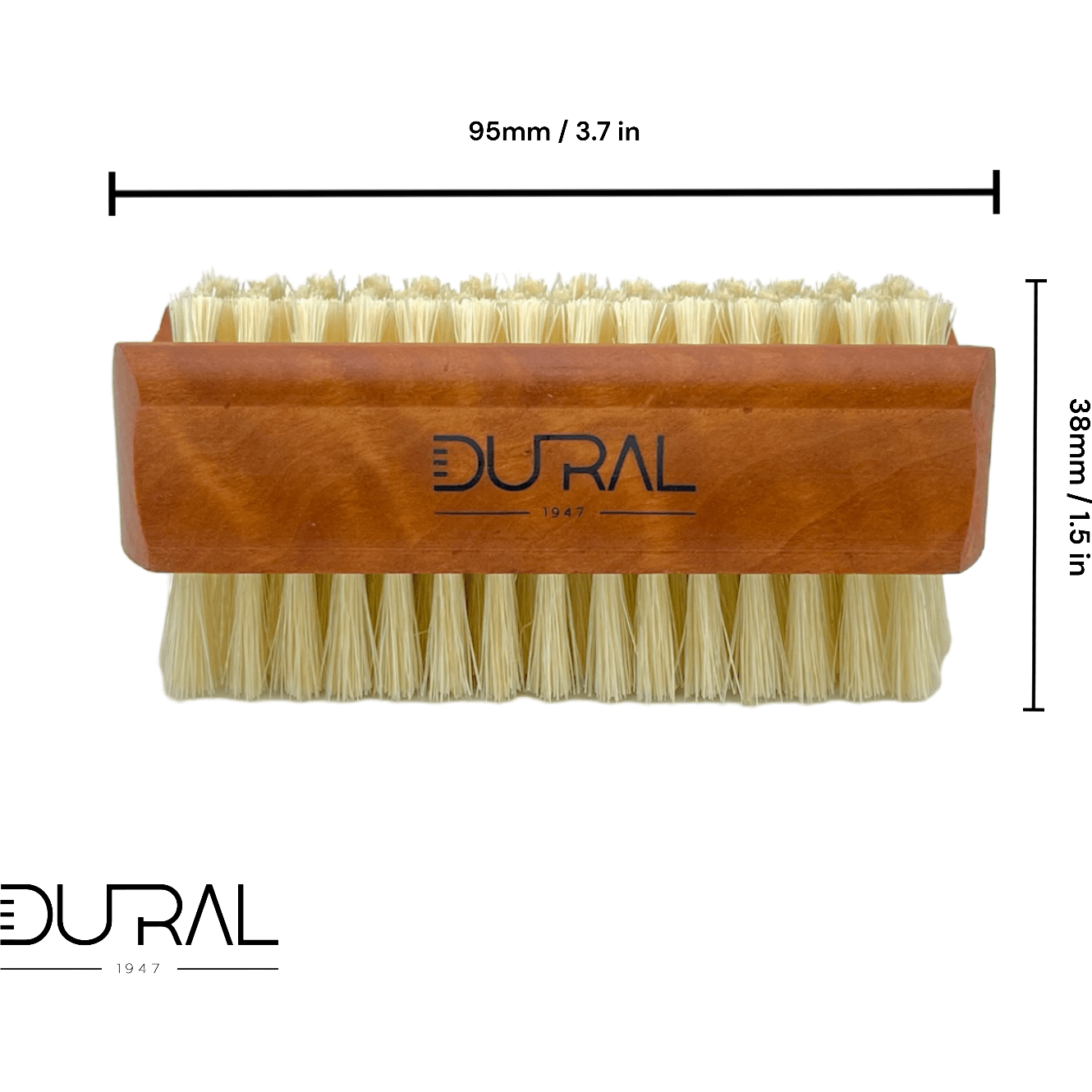 Dural Pear wood hand & nails brush with pure natural bristles - 4/6 rows