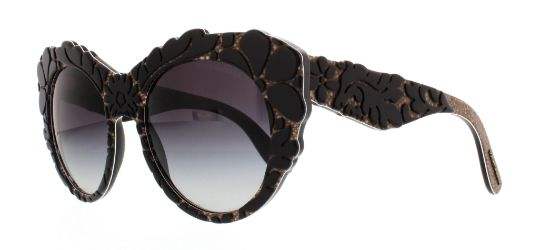 Dolce and Gabbana DG 4267 2998-8G - Top Black texture Tissue-Grey Gradient by Dolce and Gabbana for Women - 53-20-140 mm Sunglasses
