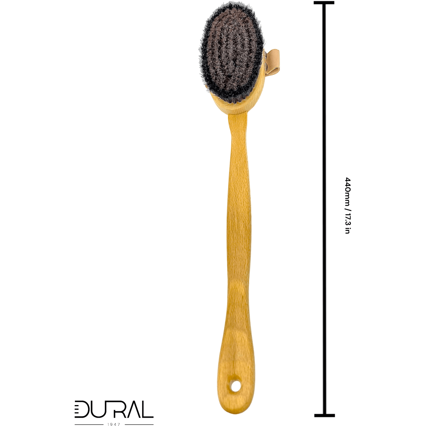 Dural Beech wood ionic body brush - bronze wire & horse hair