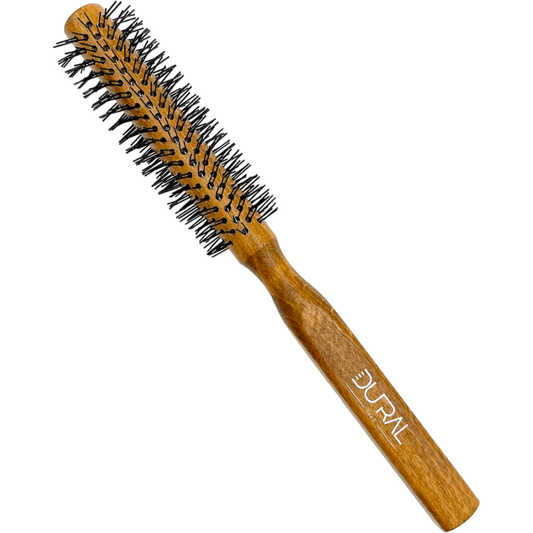 Dural Beech wood round-styler hair brush with nylon pins - 14 rows