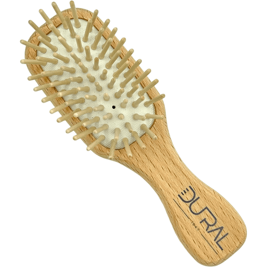 Dural Beech wood rubber cushion mini hair brush with wooden pins