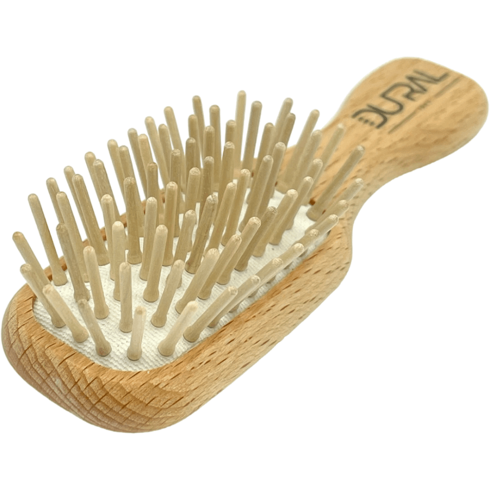 Dural Beech wood rubber cushion mini hair brush with wooden pins