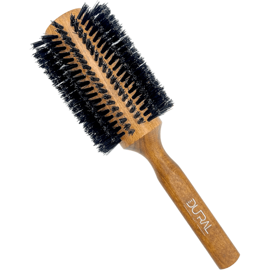 Dural Beech wood round-styler hair brush with boar bristles - 16 rows