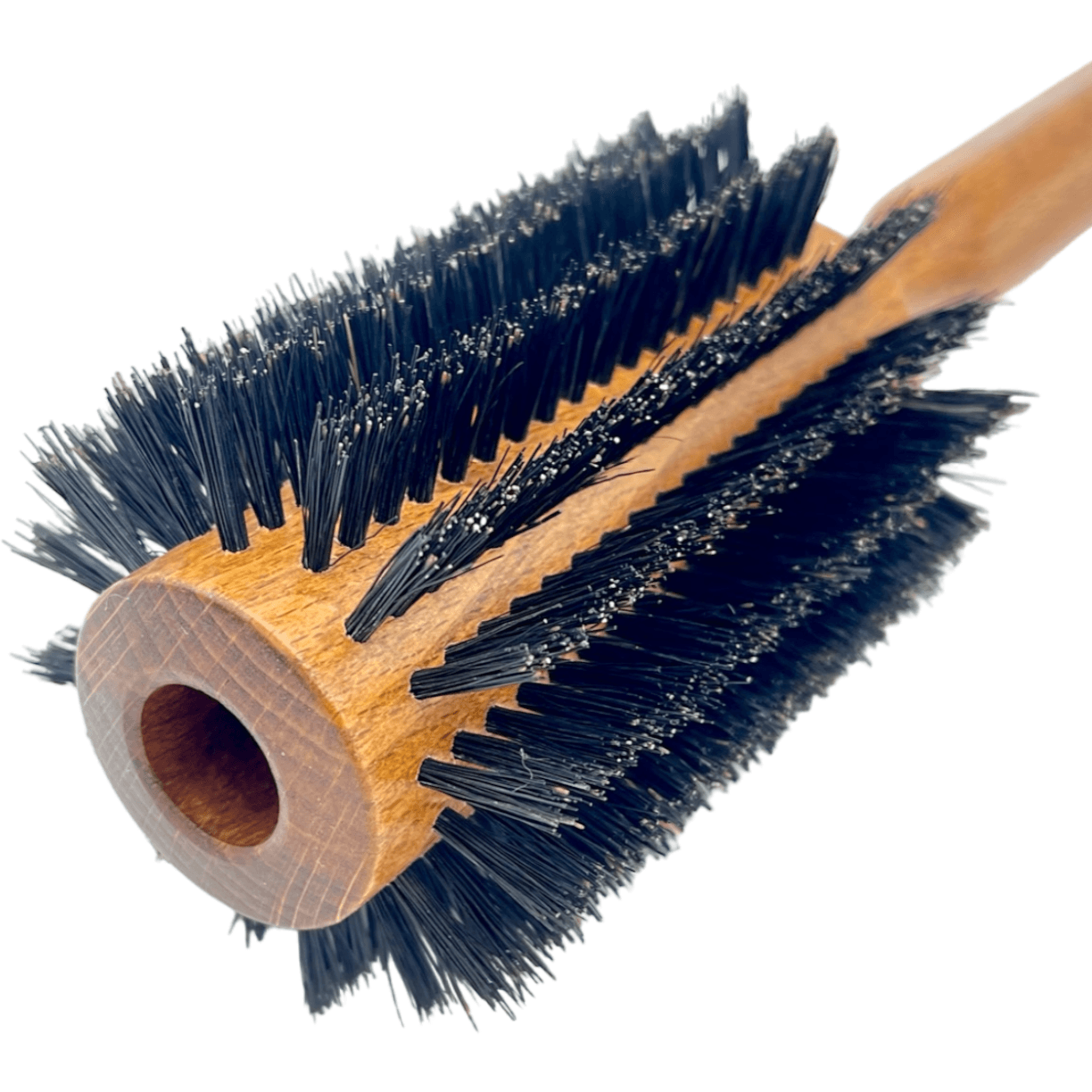 Dural Beech wood round-styler hair brush with boar bristles - 16 rows