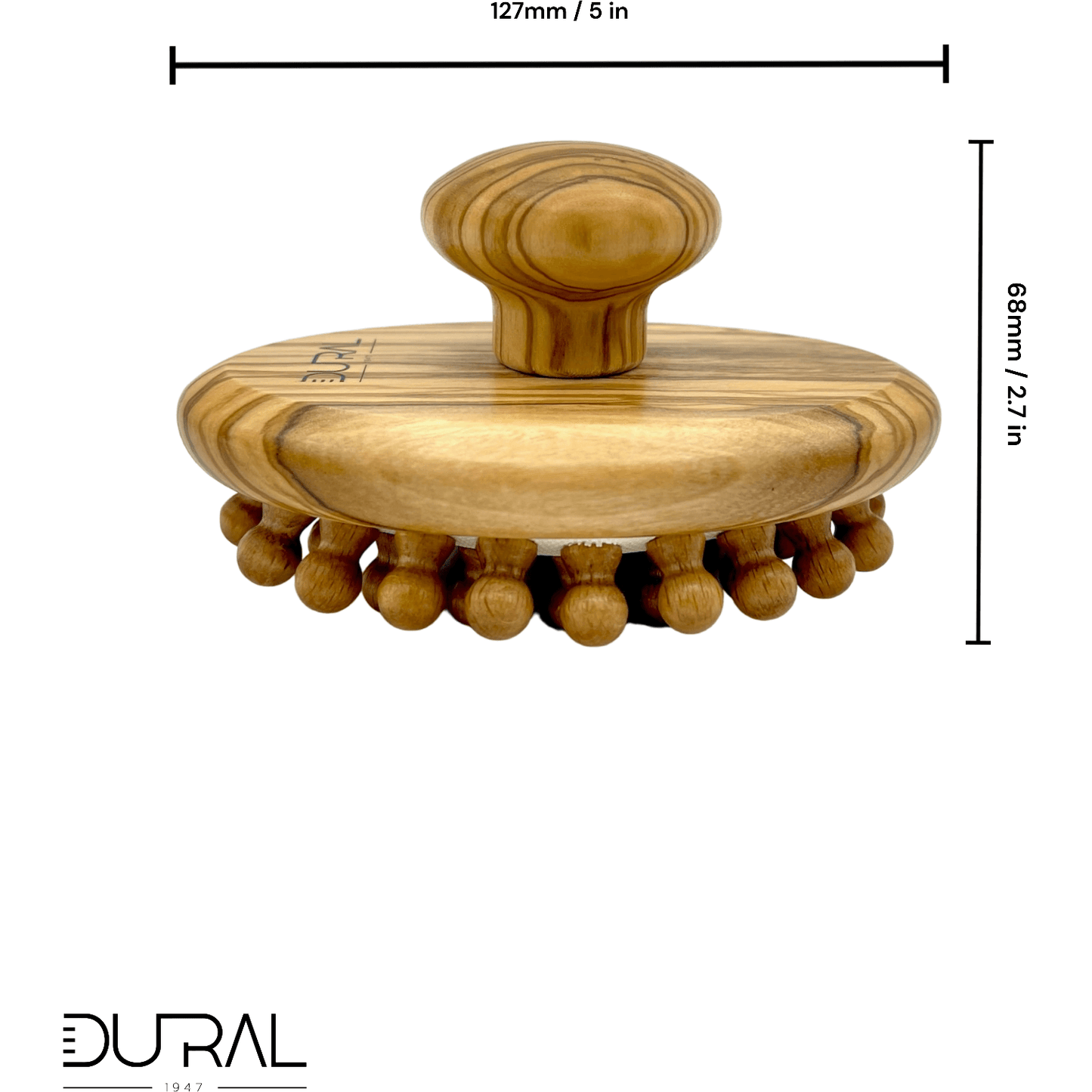 Dural Olive wood massage brush with handle