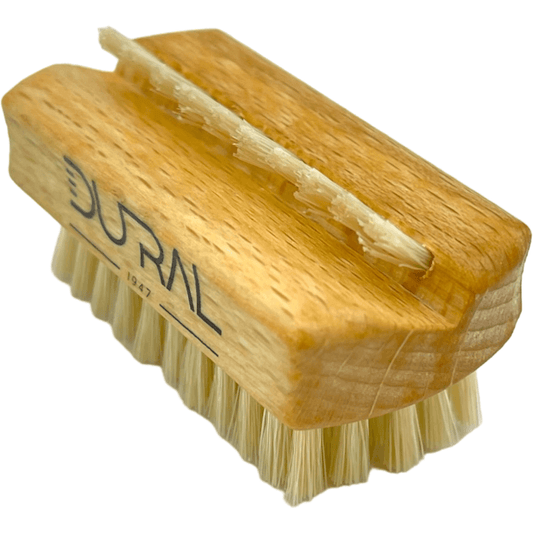 Dural Beech wood travel size hand brush with natural bristles - 1/5 rows
