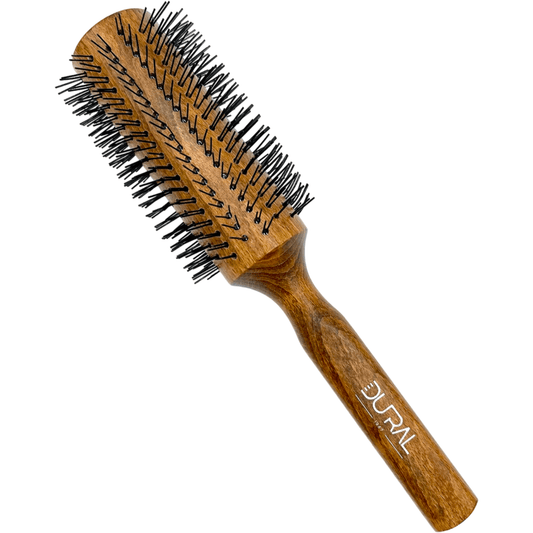 Dural Beech wood round-styler hair brush with nylon pins - 16 rows