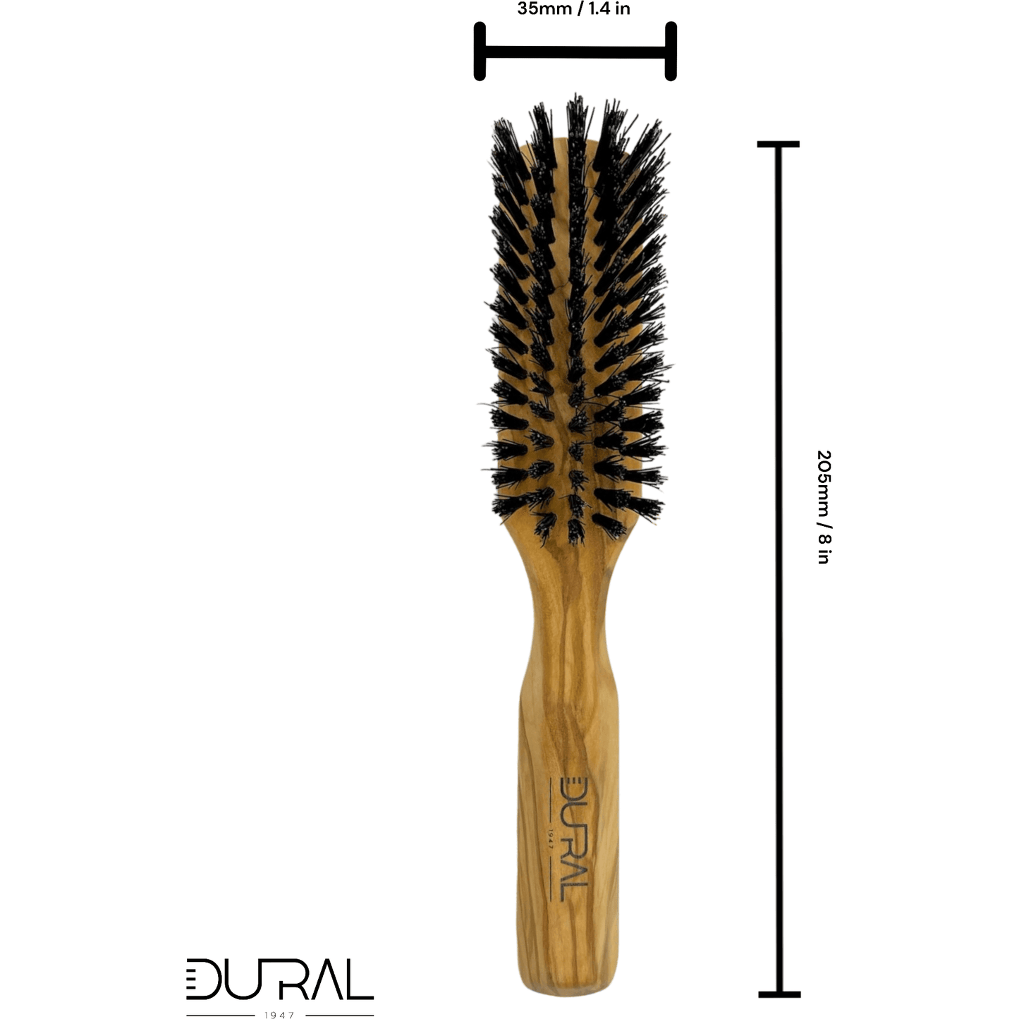 Dural Olive wood hair brush with boar bristles - 5 rows