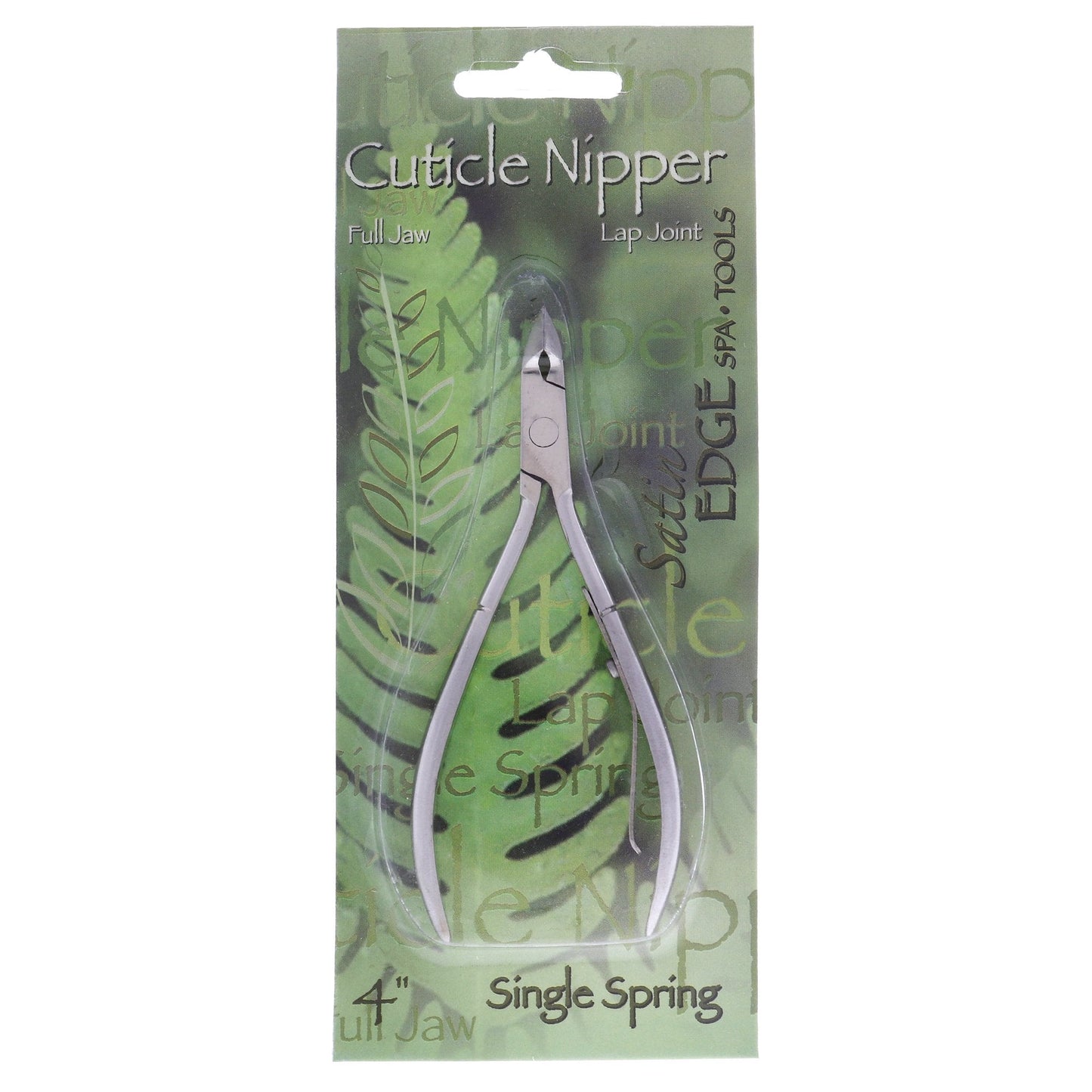 Cuticle Nipper Single Spring - Full Jaw by Satin Edge for Unisex - 4 Inch Cuticle Nipper