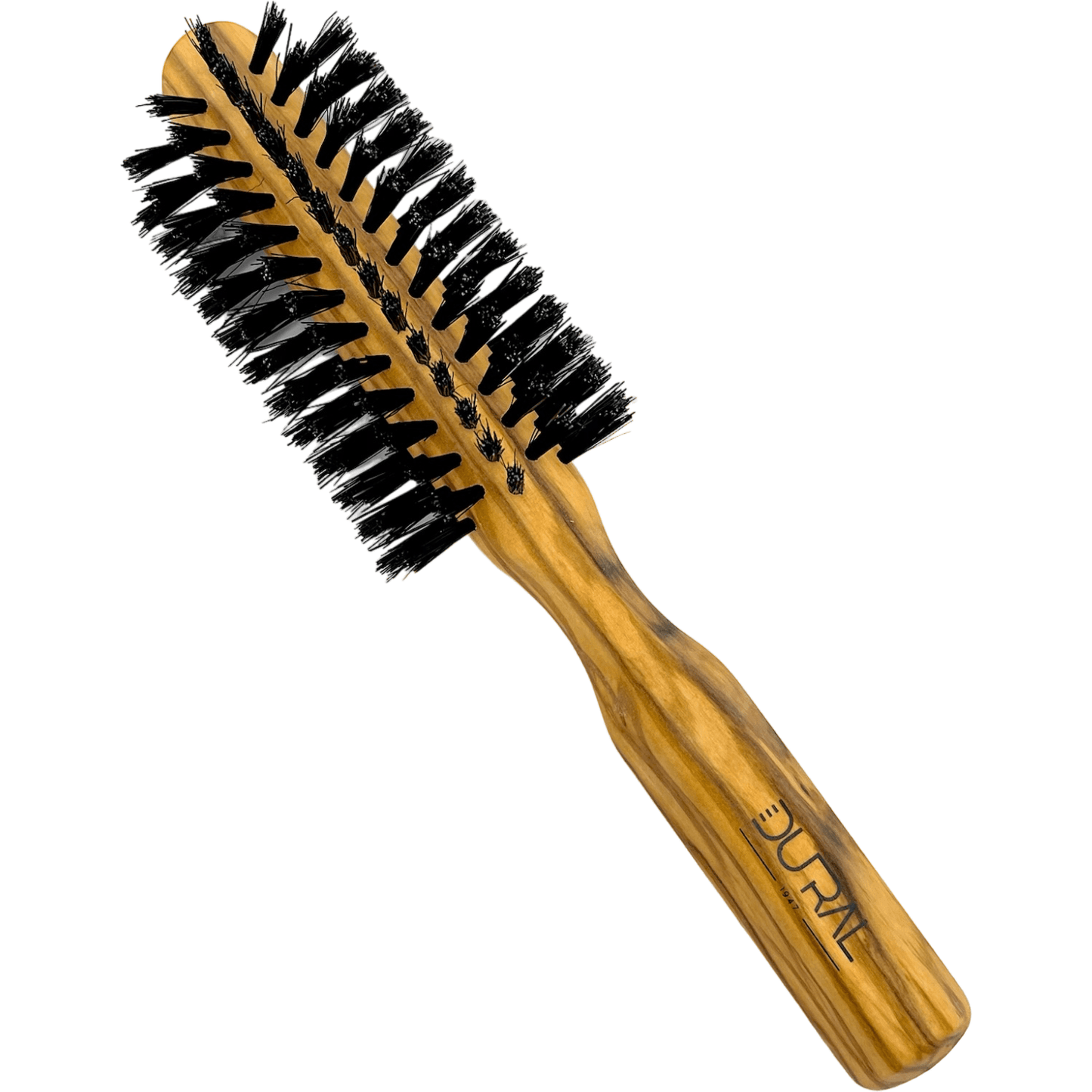 Dural Olive Wood Half-Round Hair Brush With Boar Bristles - 7 rows