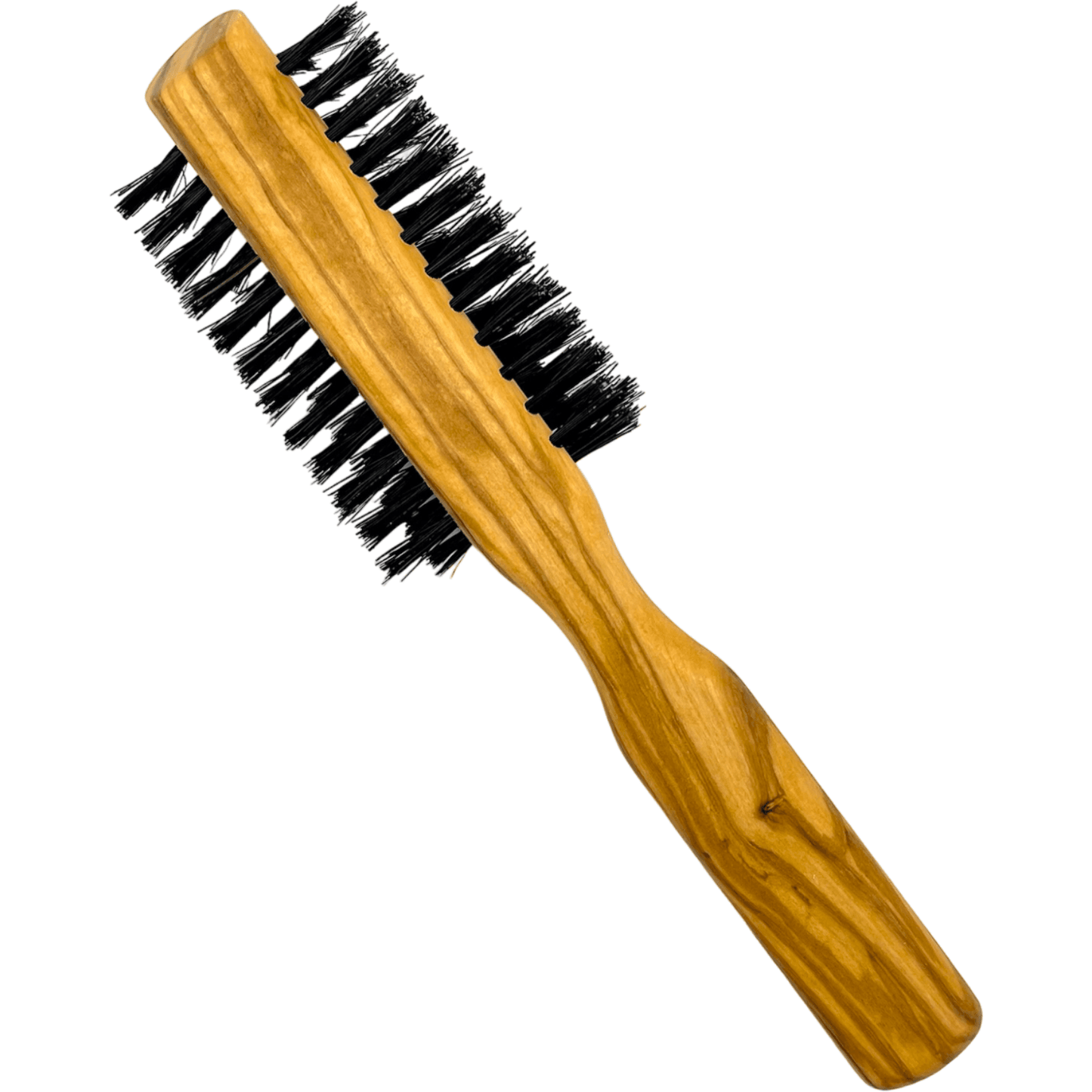 Dural Olive Wood Half-Round Hair Brush With Boar Bristles - 7 rows