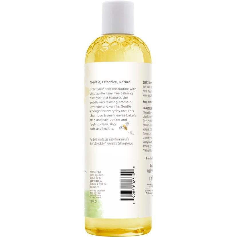 Baby Shampoo and Wash Calming by Burts Bees for Kids - 12 oz Shampoo and Body Wash