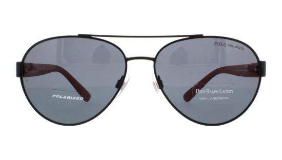 Polo Ralph Lauren PH 3098 9230-81 - Matte Black-Grey Polarized by Ralph Lauren for Men - 61-15-145 mm Sunglasses