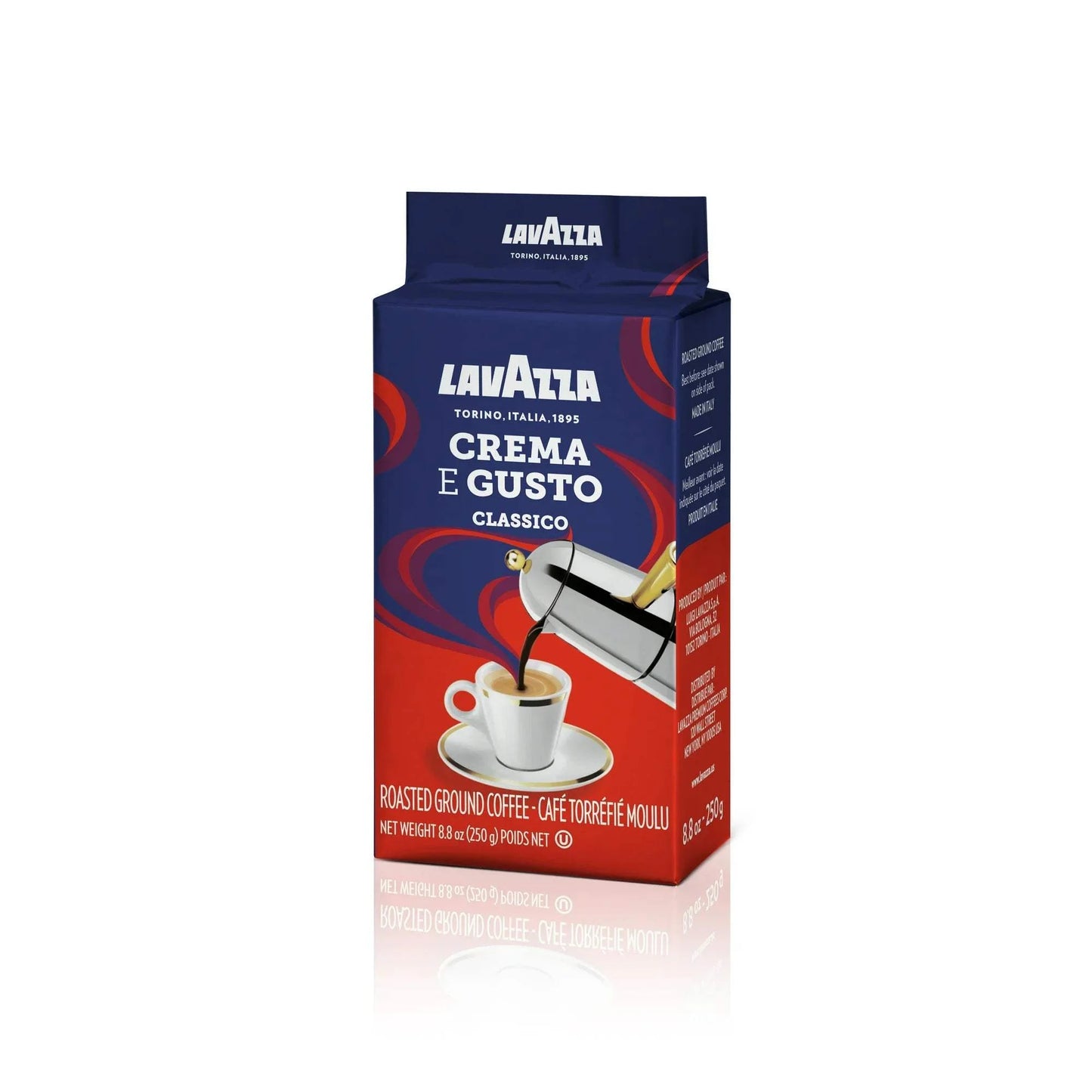 Crema e Gusto Classico Roast Ground Coffee by Lavazza for Unisex - 8.8 oz Coffee