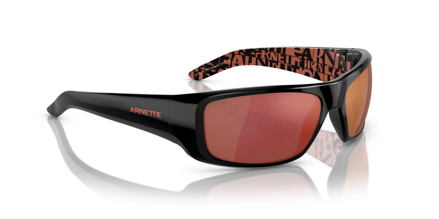 Arnette AN 4182 2189-6Q Hot Shot - Gloss Black-Red by Arnette for Men - 62-17-130 mm Sunglasses