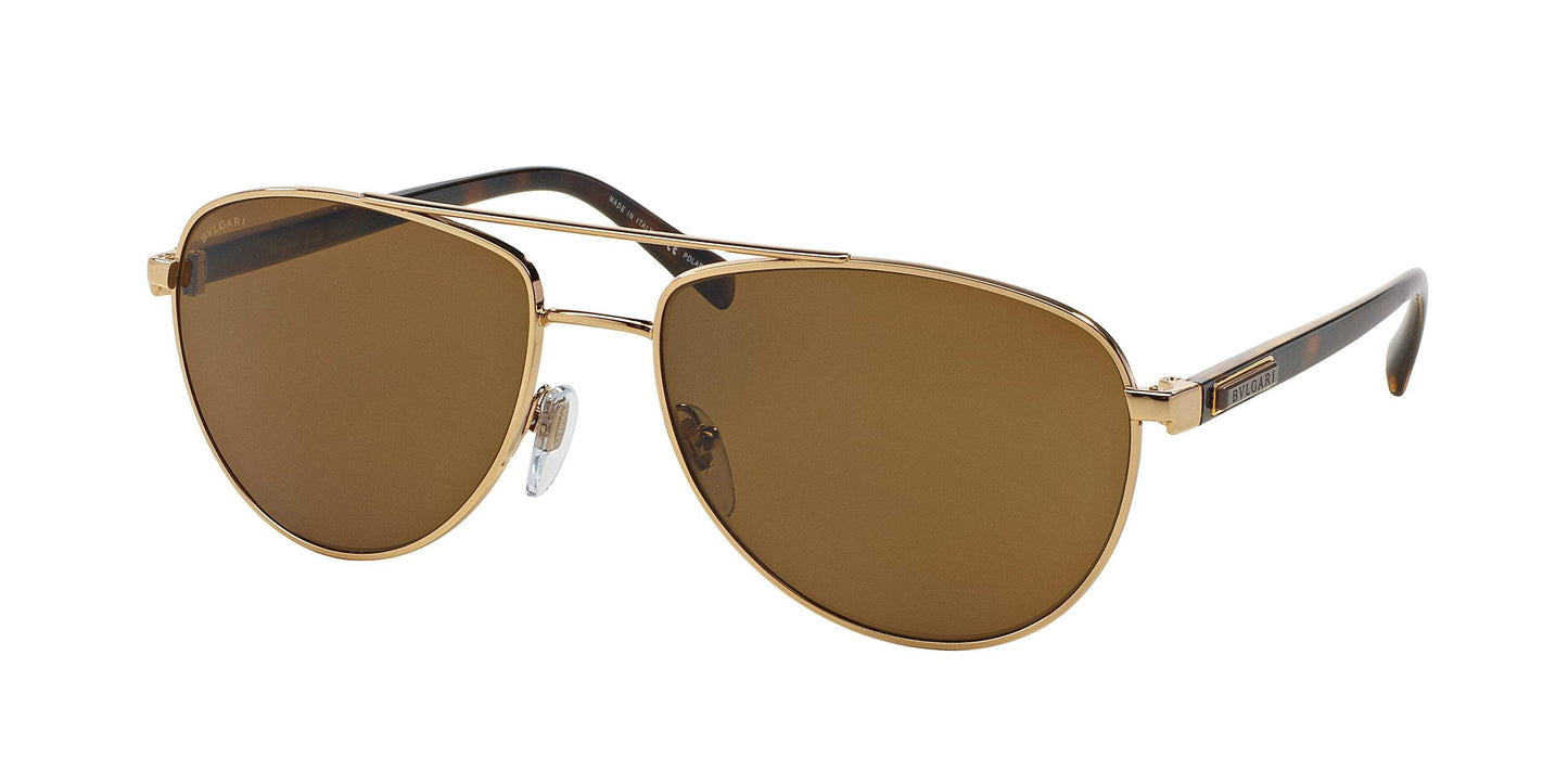 Bvlgari BV5026K 391-83 - Gold-Plated Polarized by Bvlgari for Men - 60-17-142 mm Sunglasses