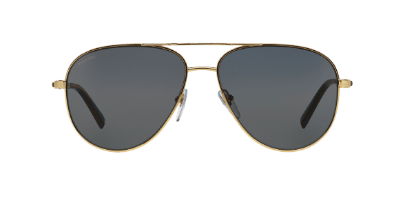 Bvlgari BV5029K 390-81 - Gold Plated-Grey Polarized by Bvlgari for Men - 61-15-140 mm Sunglasses