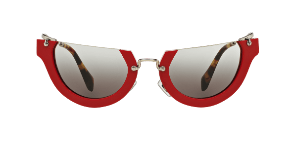 Miu Miu MU 11Q UA4-4N2 - Red-Grey Gradient by Miu Miu for Women - 52-26-140 mm Sunglasses