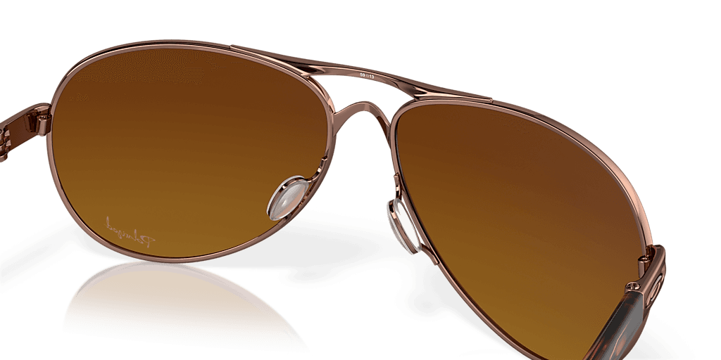 Oakley Feedback OO4079-14 - Rose Gold-Brown Gradient Polarized by Oakley for Women - 59-13-135 mm Sunglasses